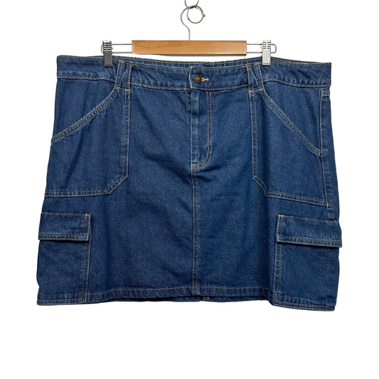 Anko Mini Denim Skirt Size 20 Blue Pockets Short Length