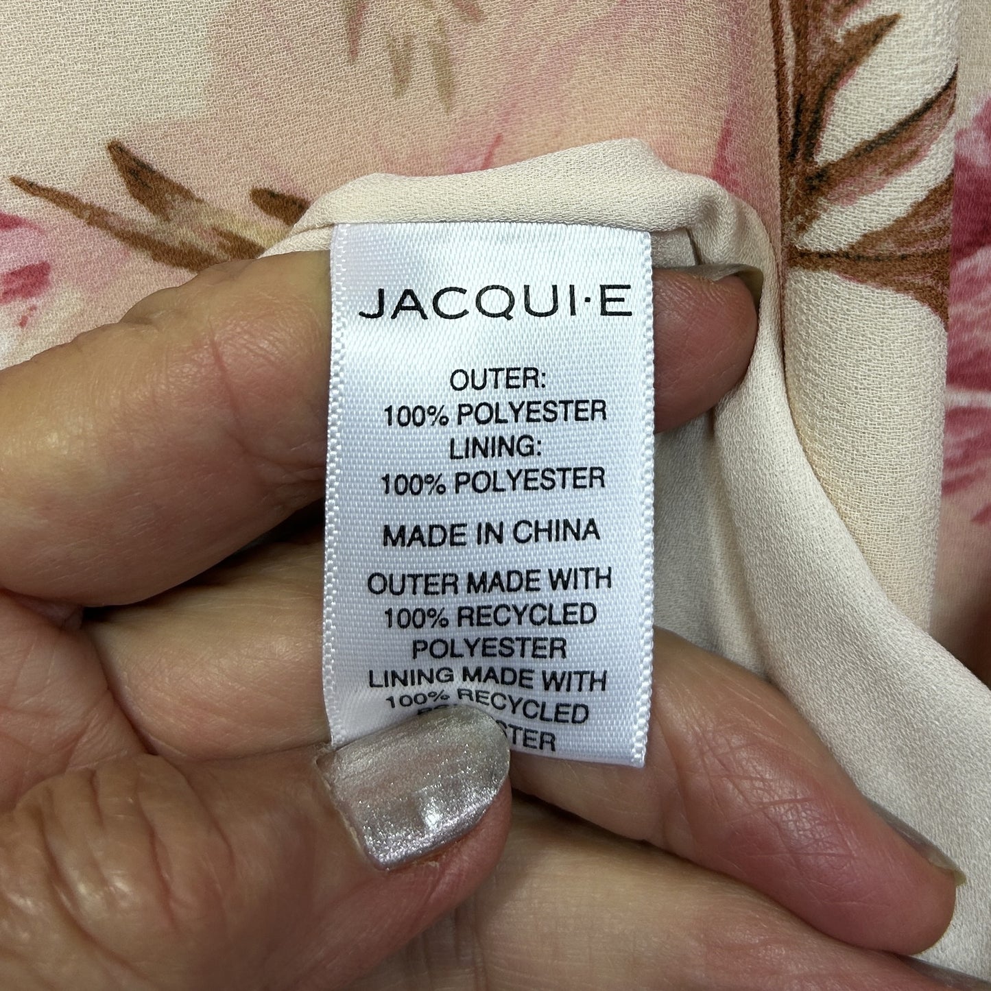 Jacqui E Pink Floral Top - Size 18