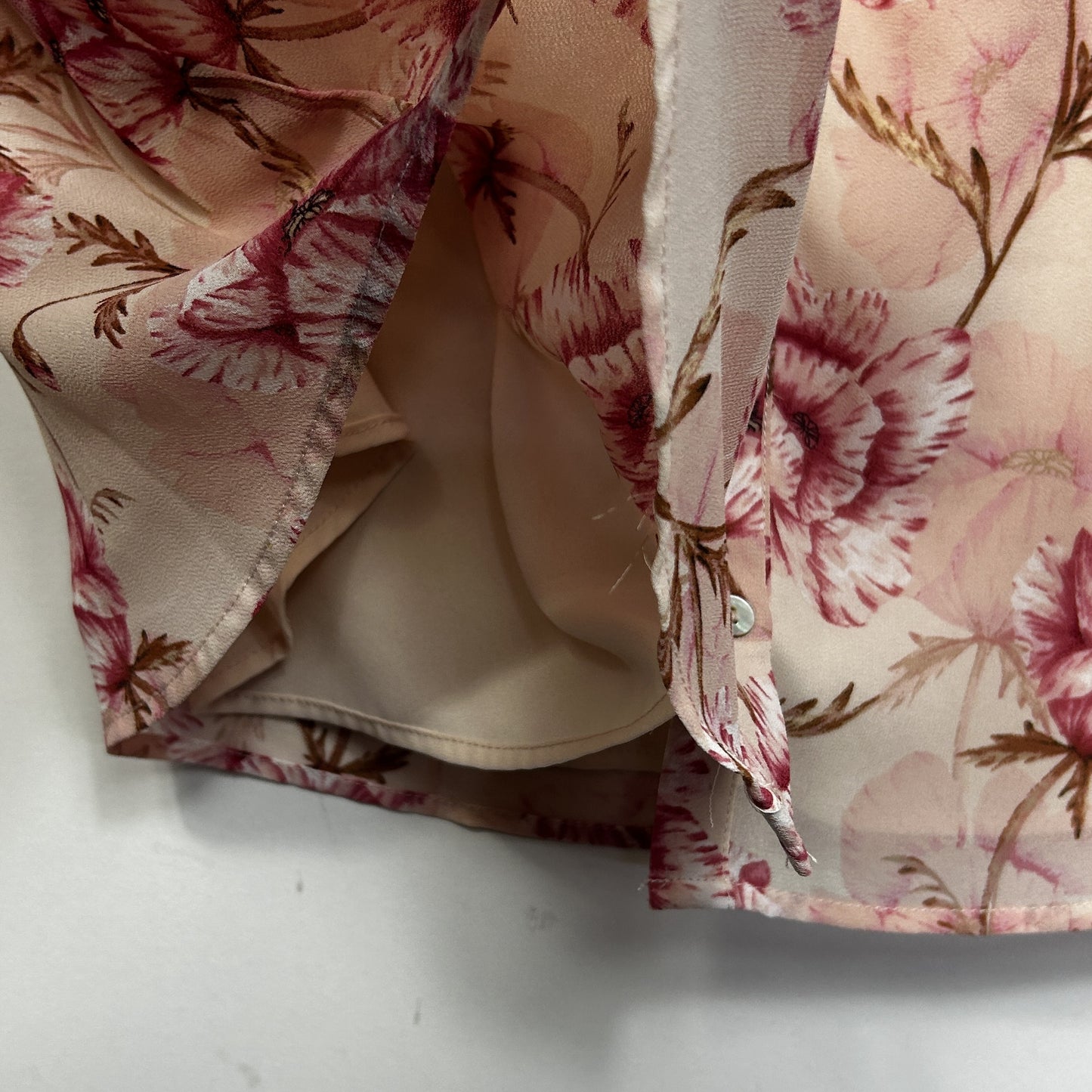 Jacqui E Pink Floral Top - Size 18