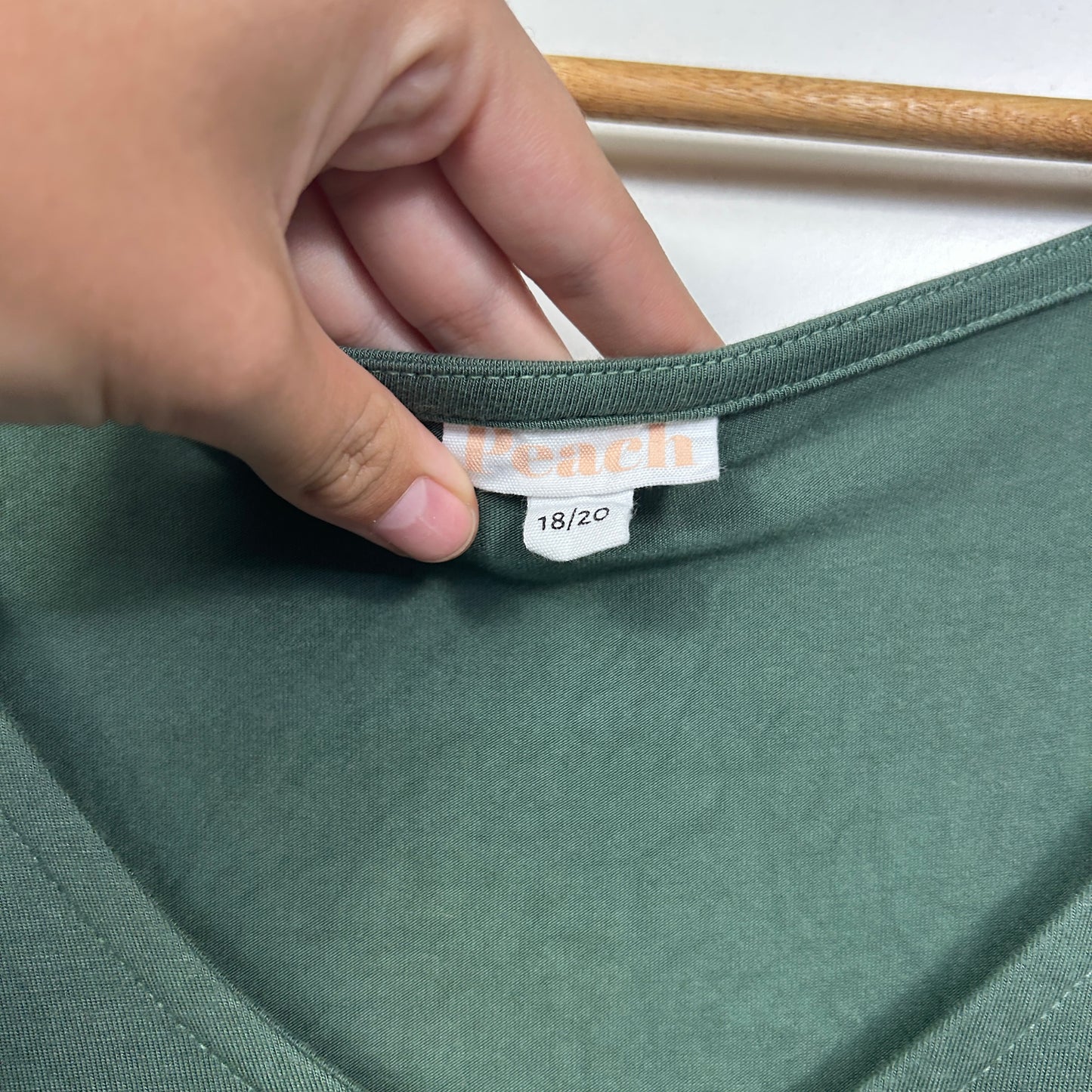 Peach Green Smock Top - Size 18/20