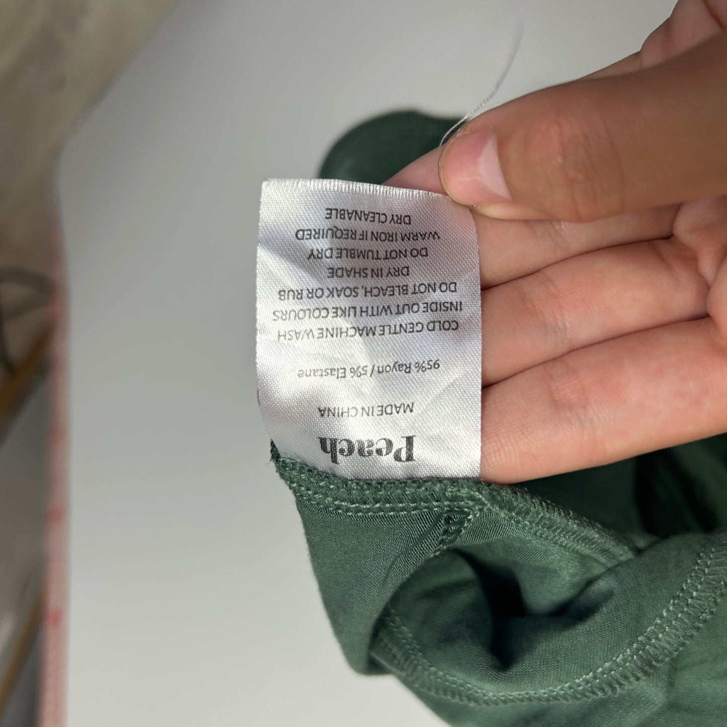 Peach Green Smock Top - Size 18/20