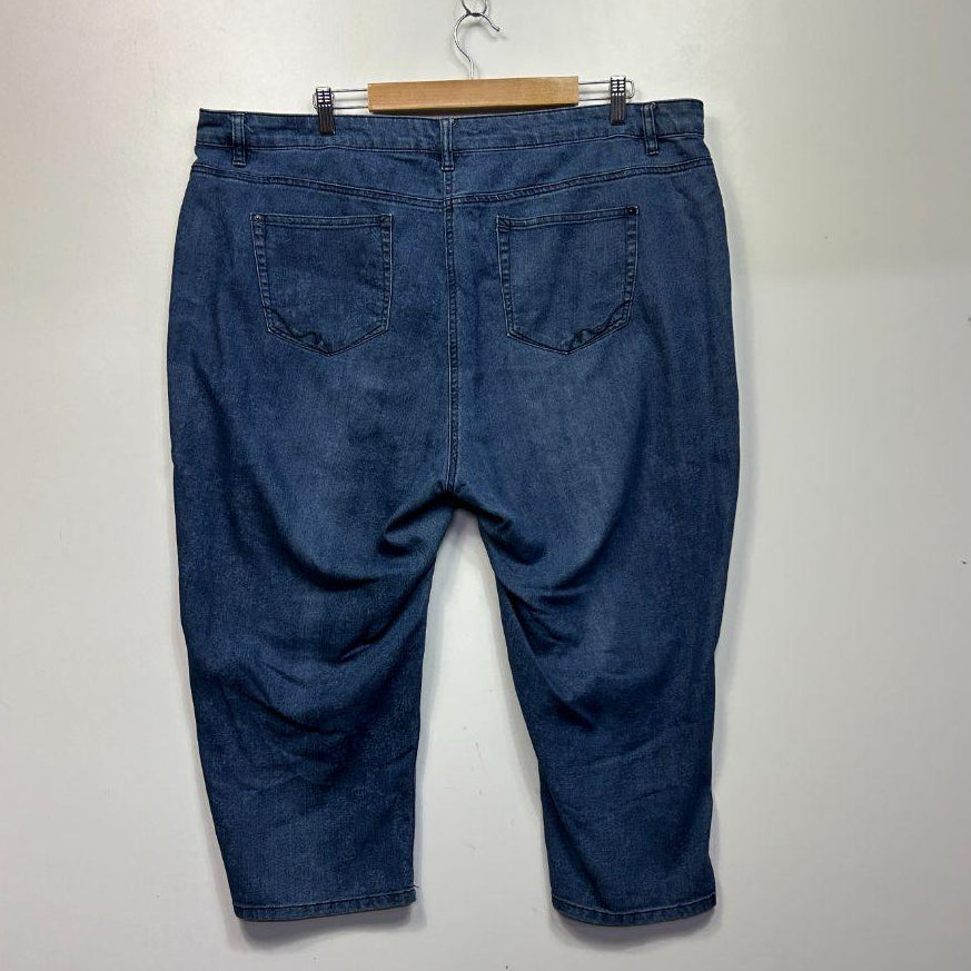 Beme Blue Denim Cropped Pants - Size 20