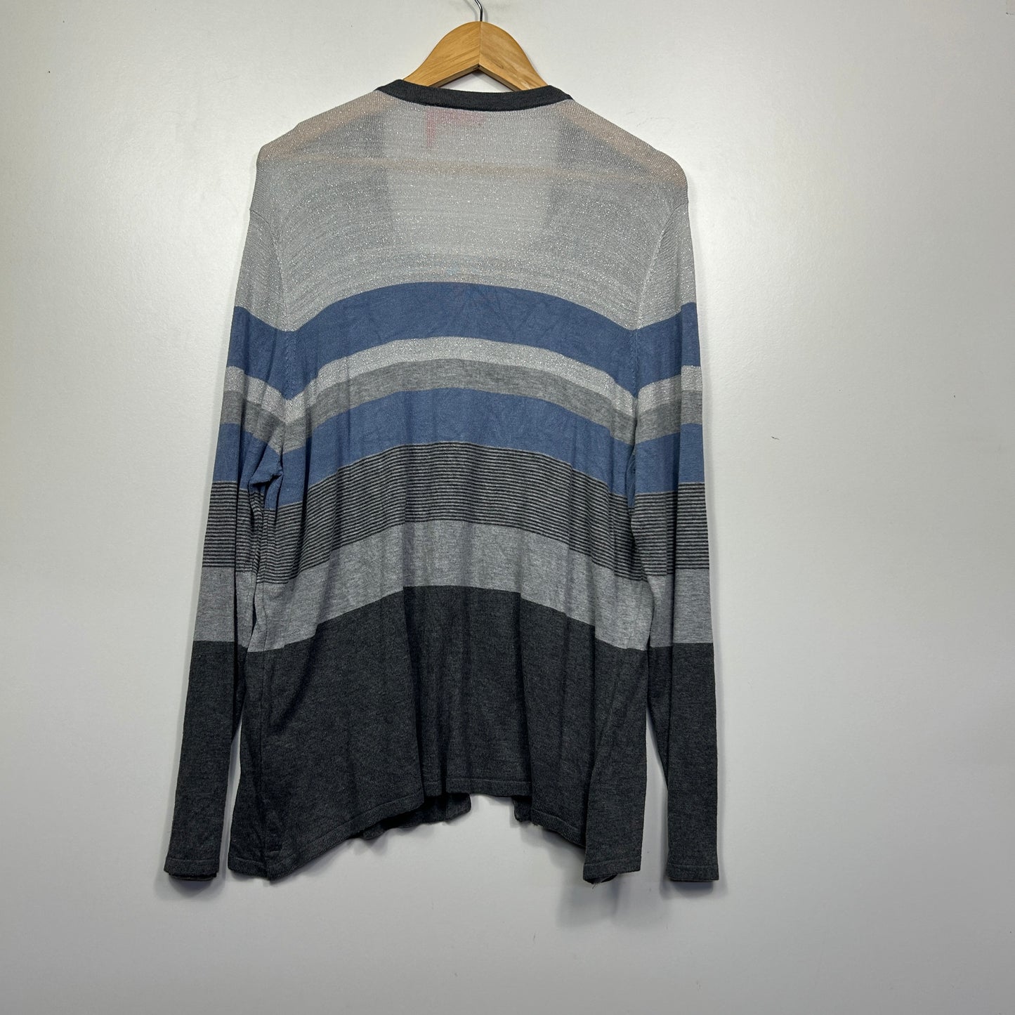 Millers Grey Stripe Cardigan Set - Size XXL