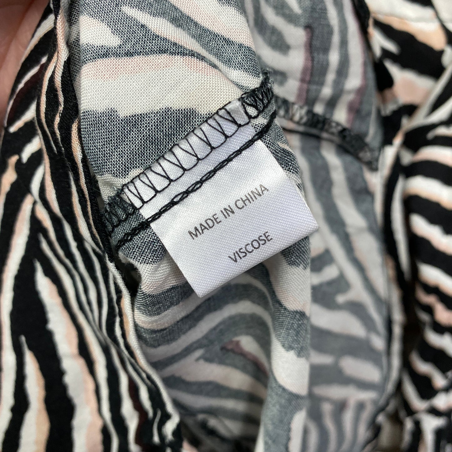 Rockmans Top Size 20 Long Sleeve Button Up Zebra Print