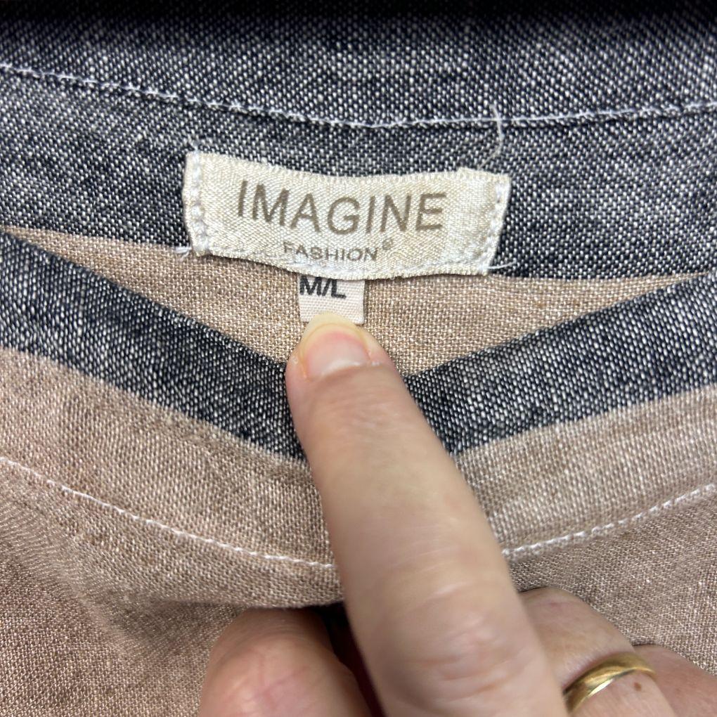 Imagine Striped Linen Dress - Size M/L