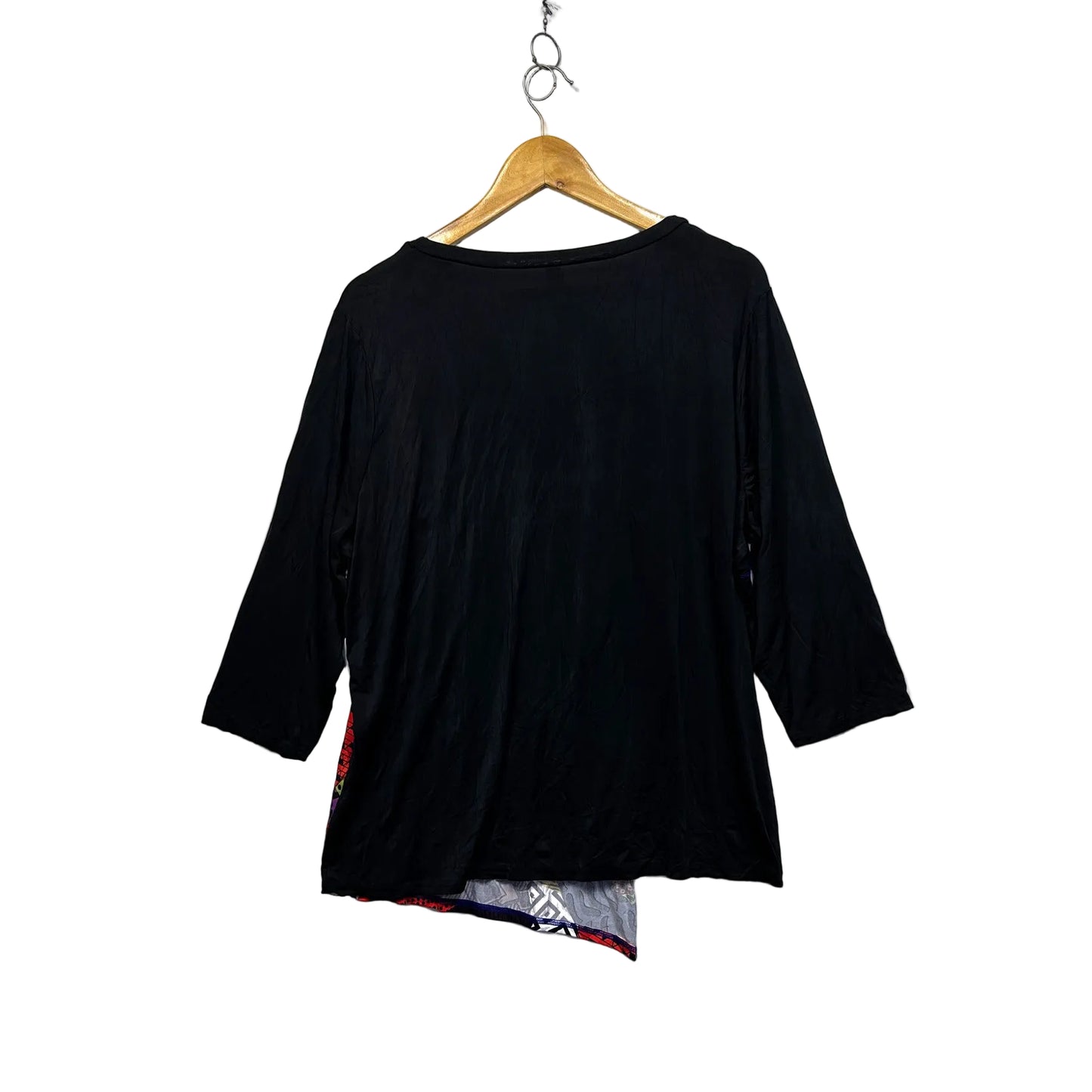 Taking Shape Black Multicoloured Top - Size 16/S