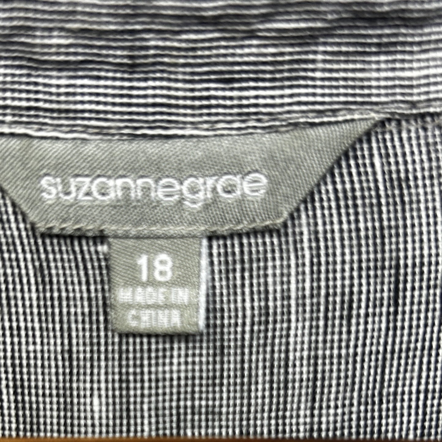 Suzanne Grae Grey Linen Shirt - Size 18