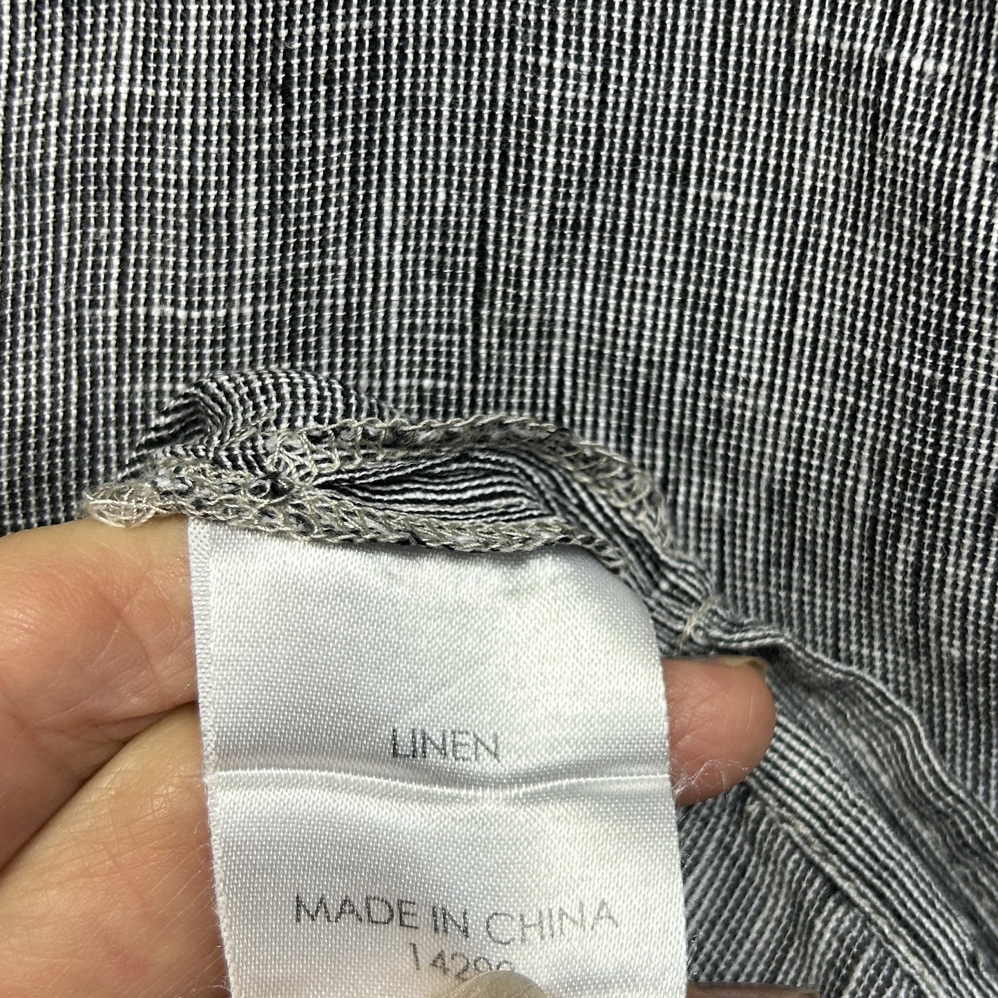 Suzanne Grae Grey Linen Shirt - Size 18