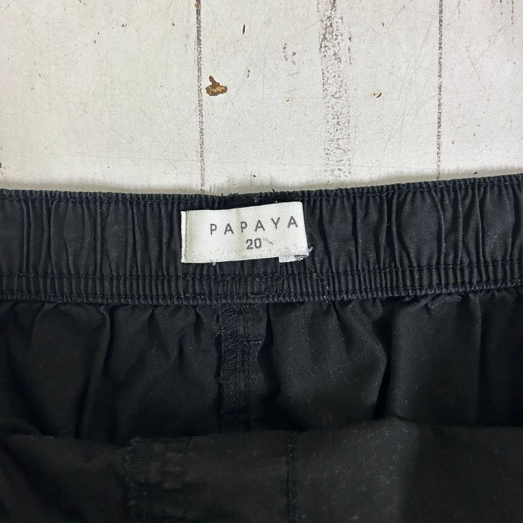 Papaya Black Cotton Cargo Pants - Size 20