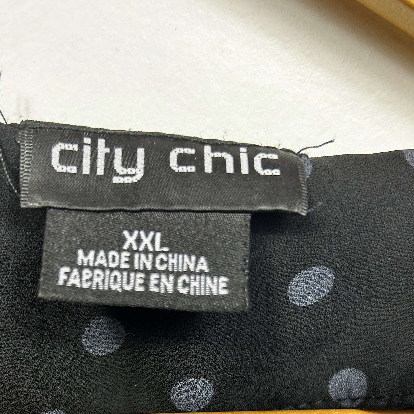 City Chic Black Polka Dot Dress - Size 24/XXL