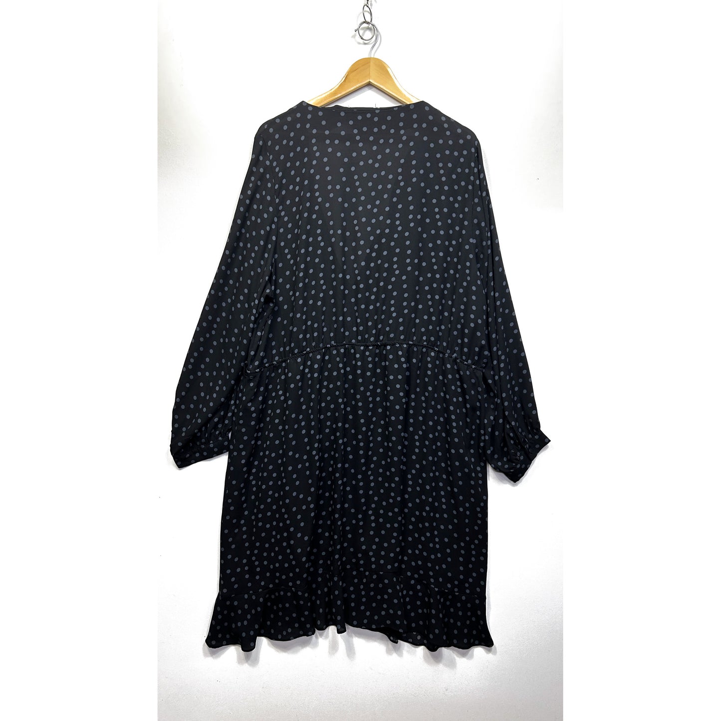 City Chic Black Polka Dot Dress - Size 24/XXL