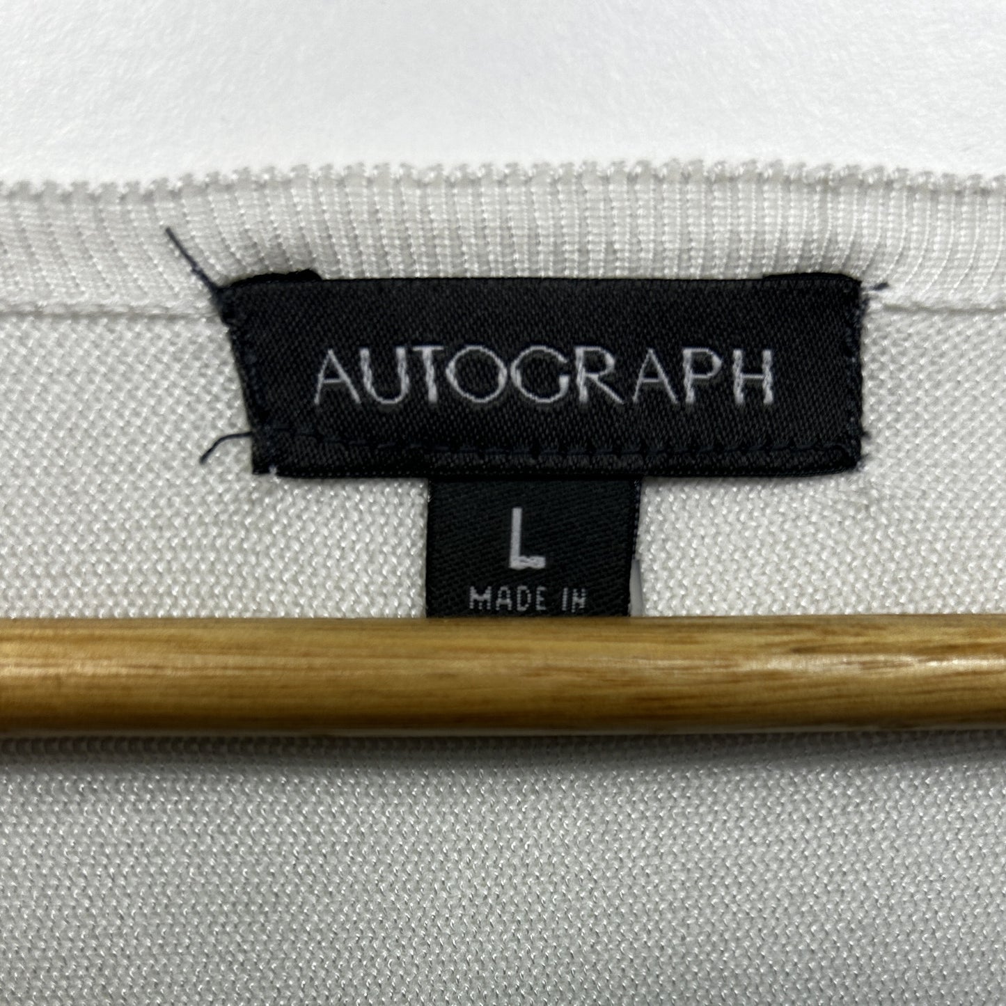 Autograph White Star Sheer Knit Top - Size 20/L