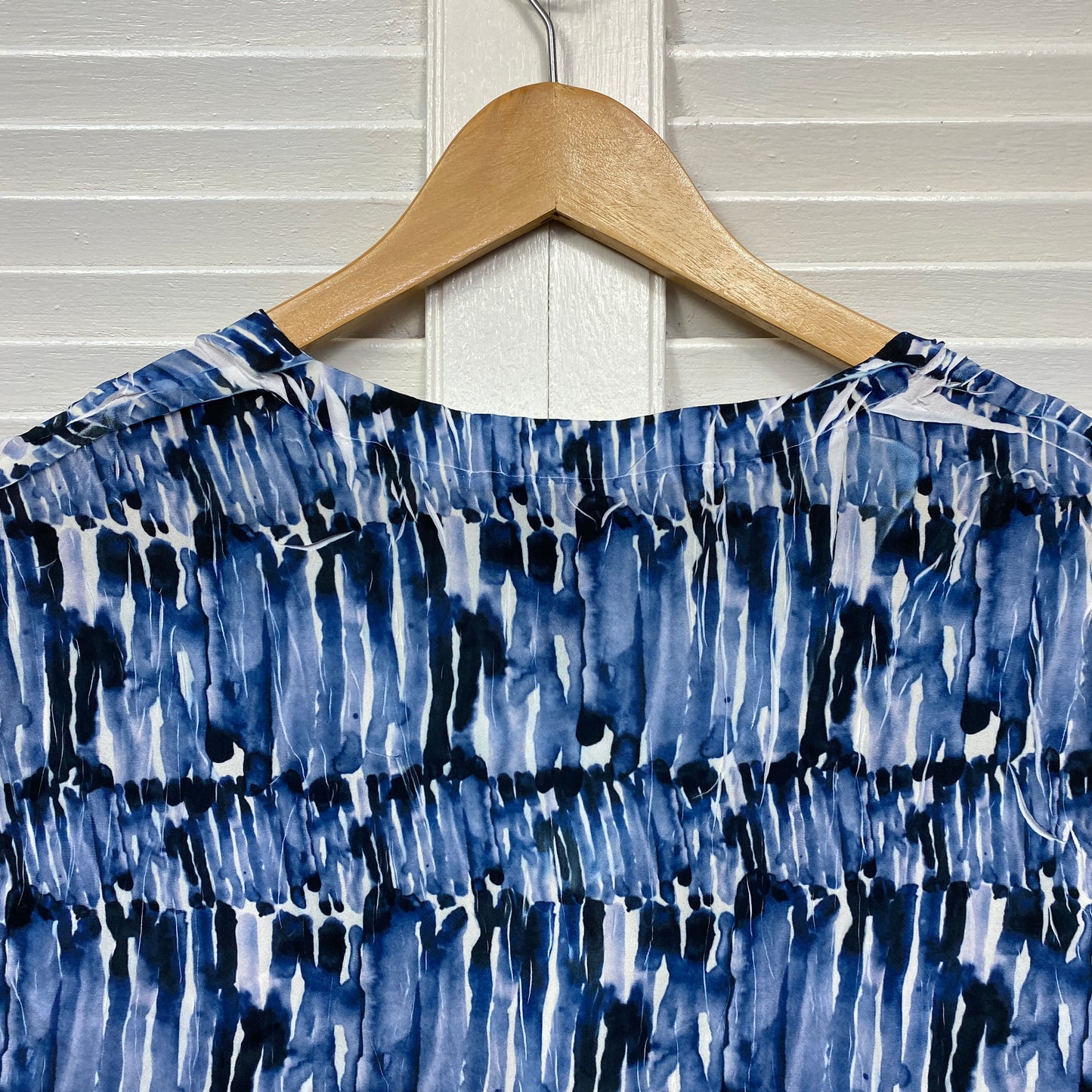 Taking Shape Top Size 14 Short Sleeve Blue