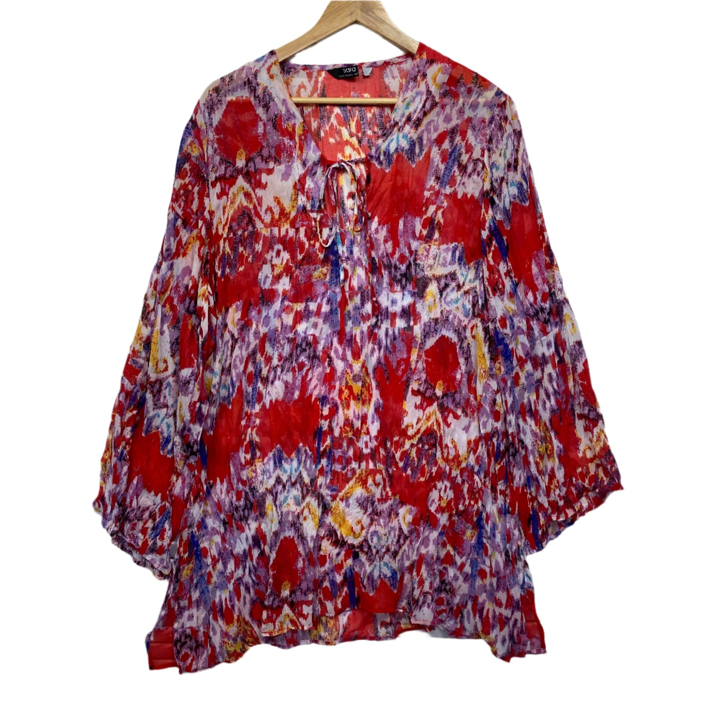 Sara Top Size 22 Multicoloured Long Sleeve