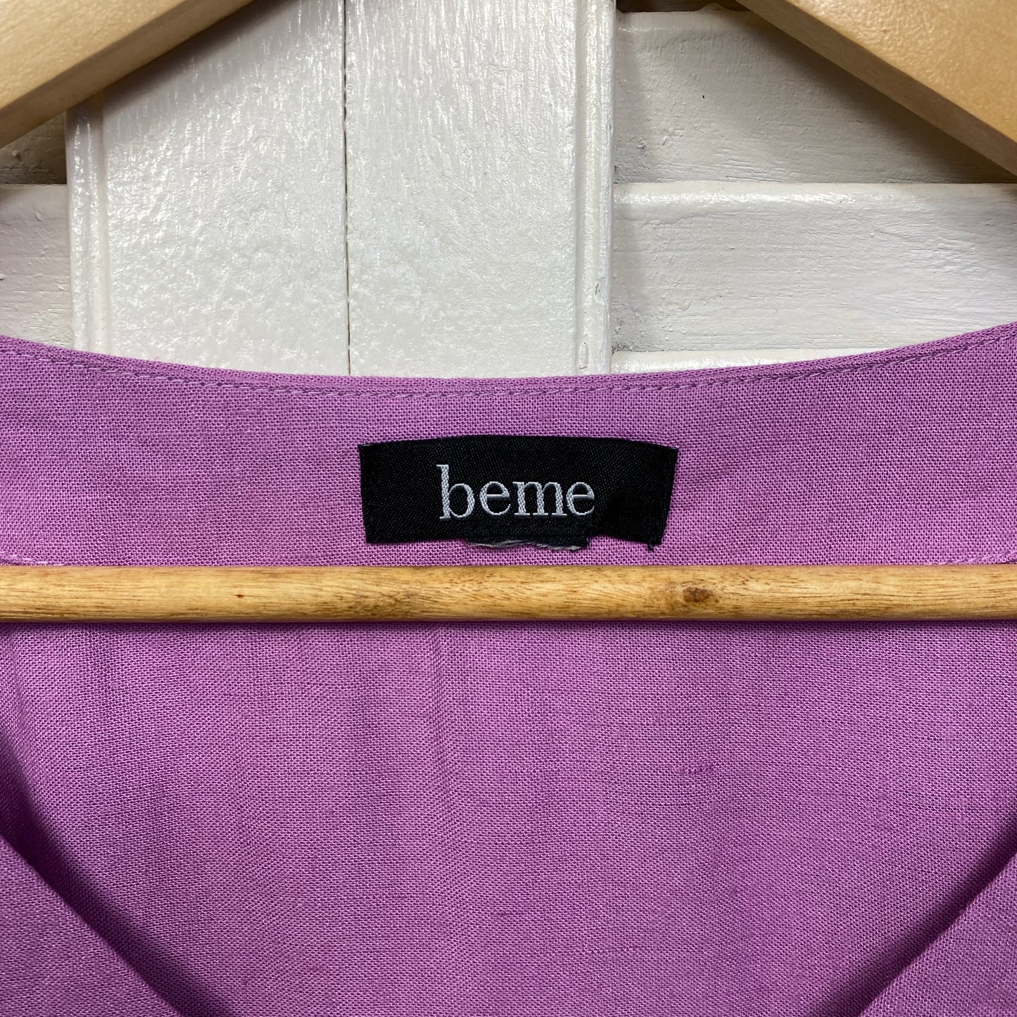 Beme Linen Top Size 16 18 Sleeveless Purple