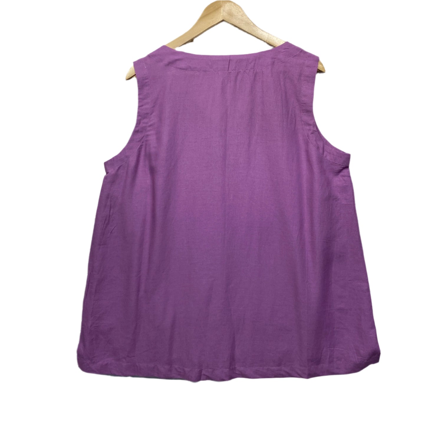 Beme Linen Top Size 16 18 Sleeveless Purple