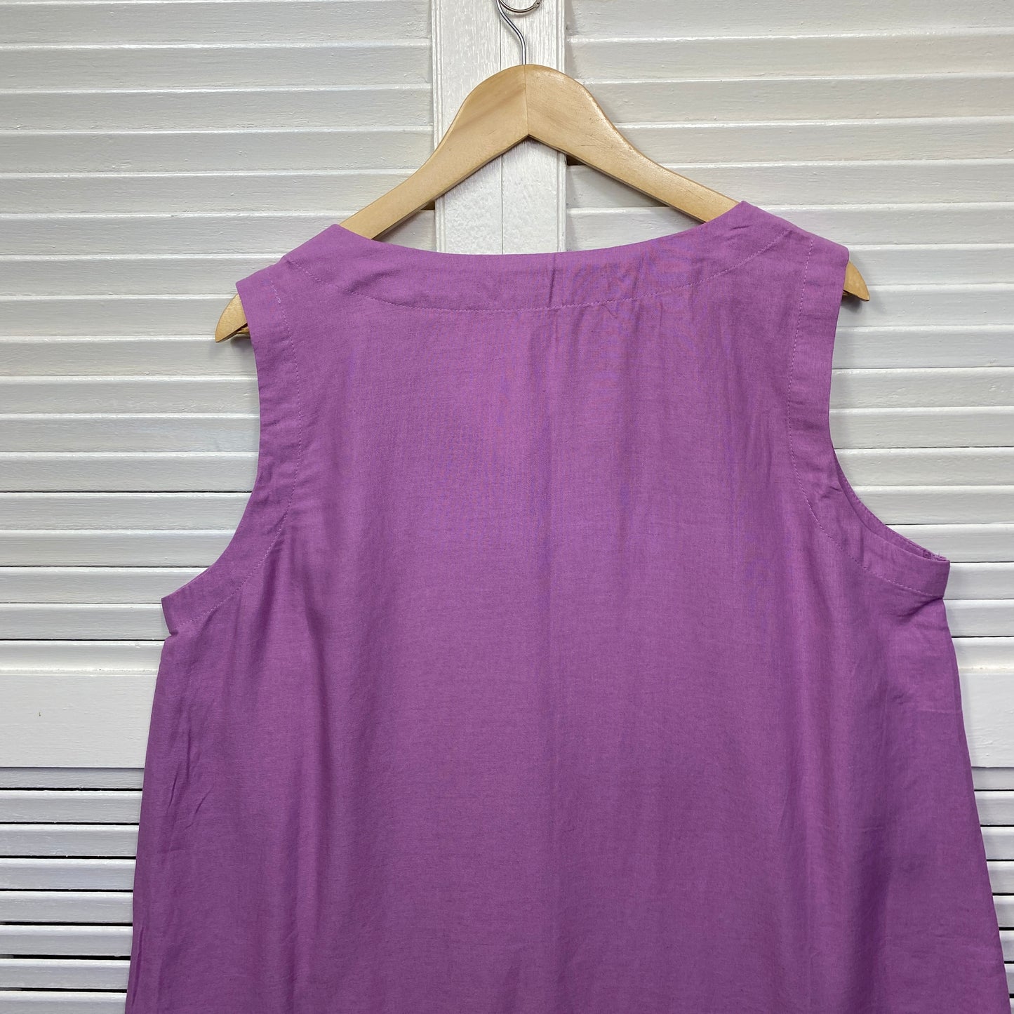 Beme Linen Top Size 16 18 Sleeveless Purple