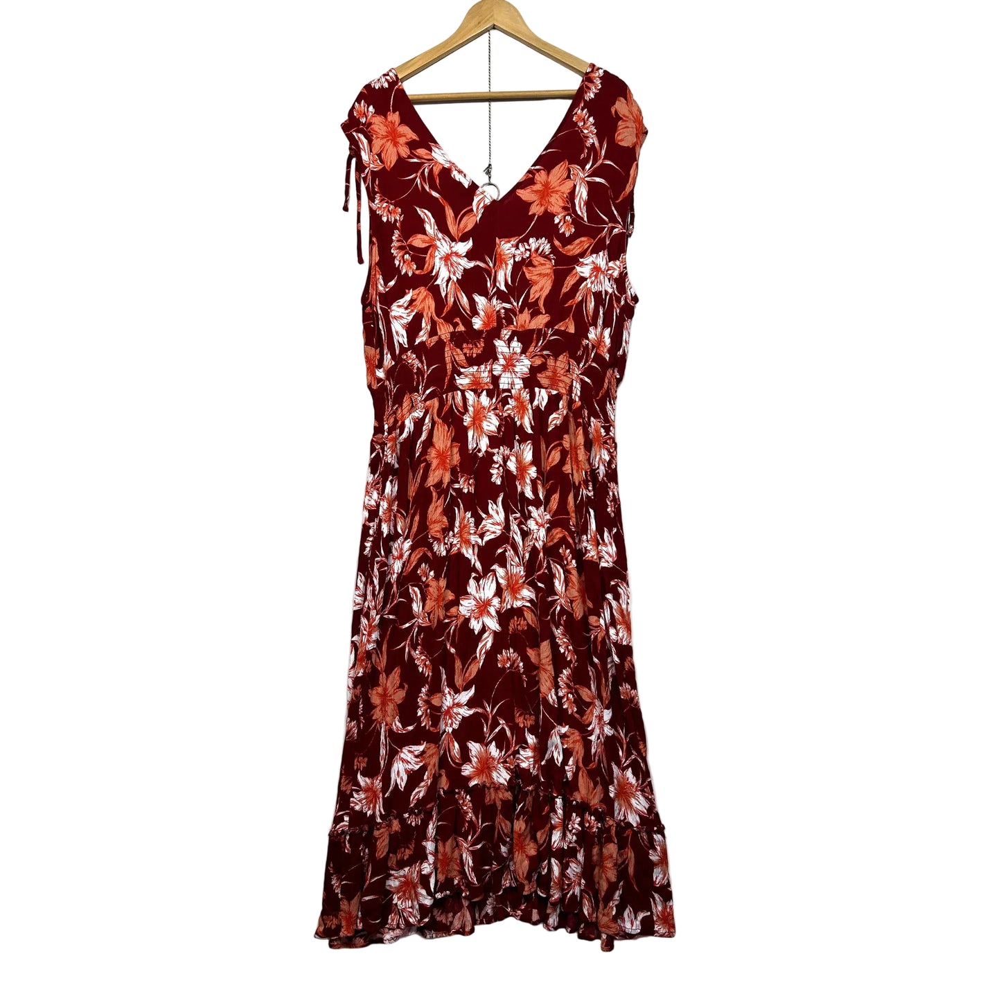 Autograph Red Floral Dress - Size 20