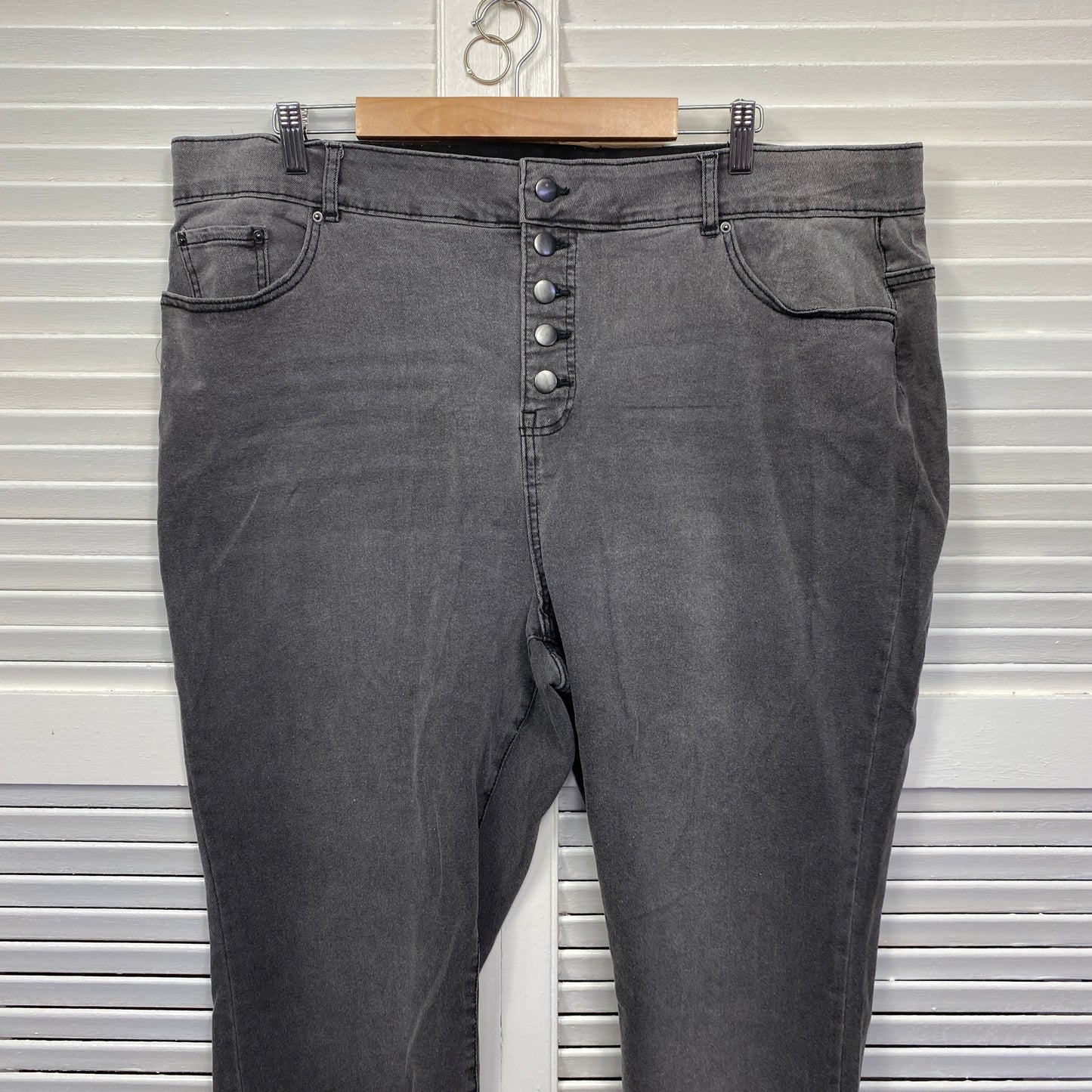 Beme Skinny Jeans Size 24 Grey Button Fly New