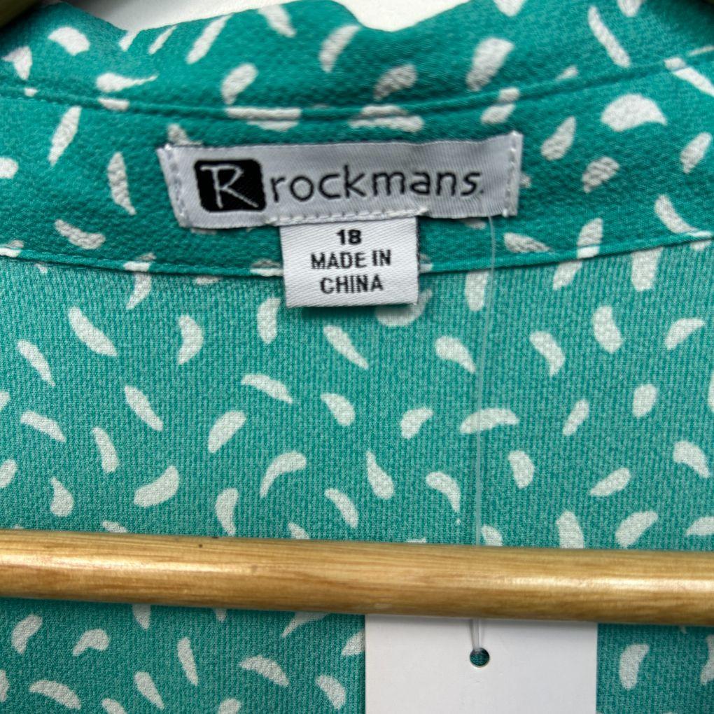 Rockmans Green Blouse - Size 18