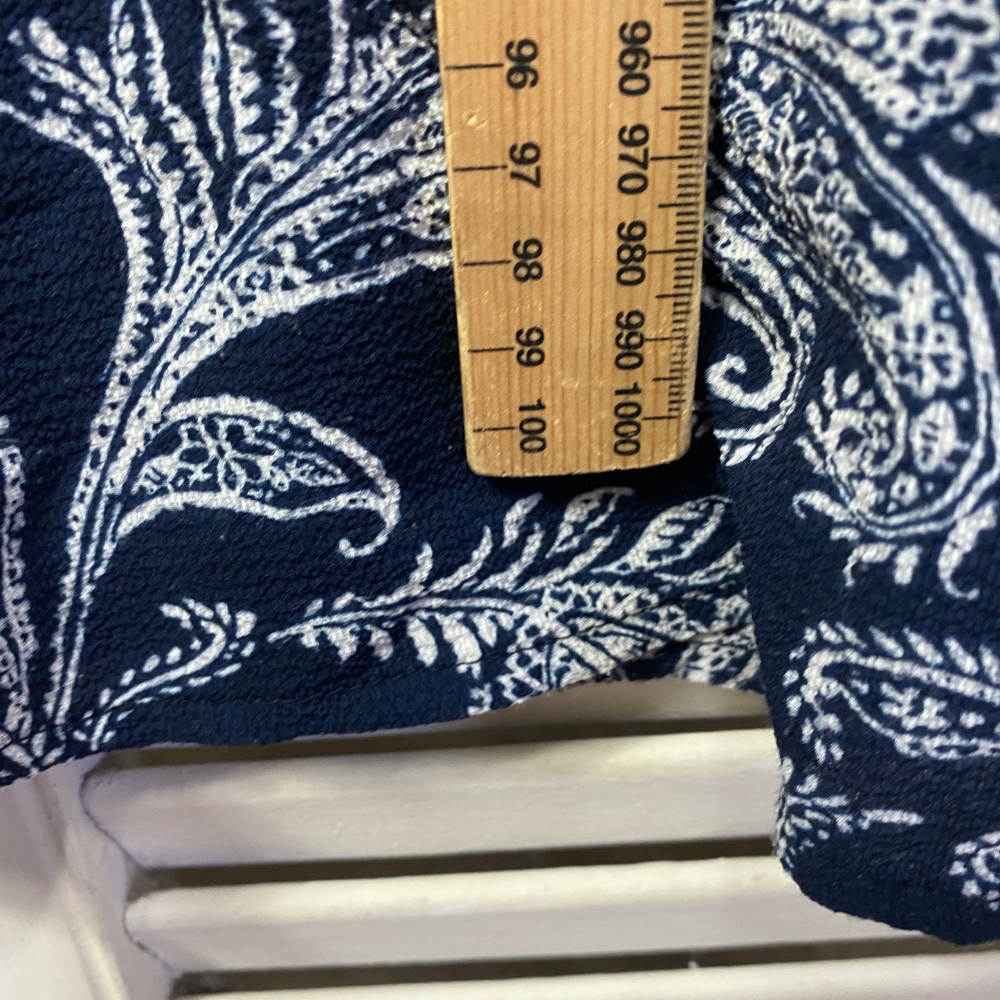 Beme Dress Size 20 Plus Blue Paisley Short Sleeve