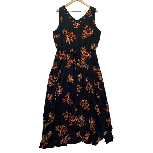 Table Eight Dress Size 16 Black Floral Sleeveless Cocktail