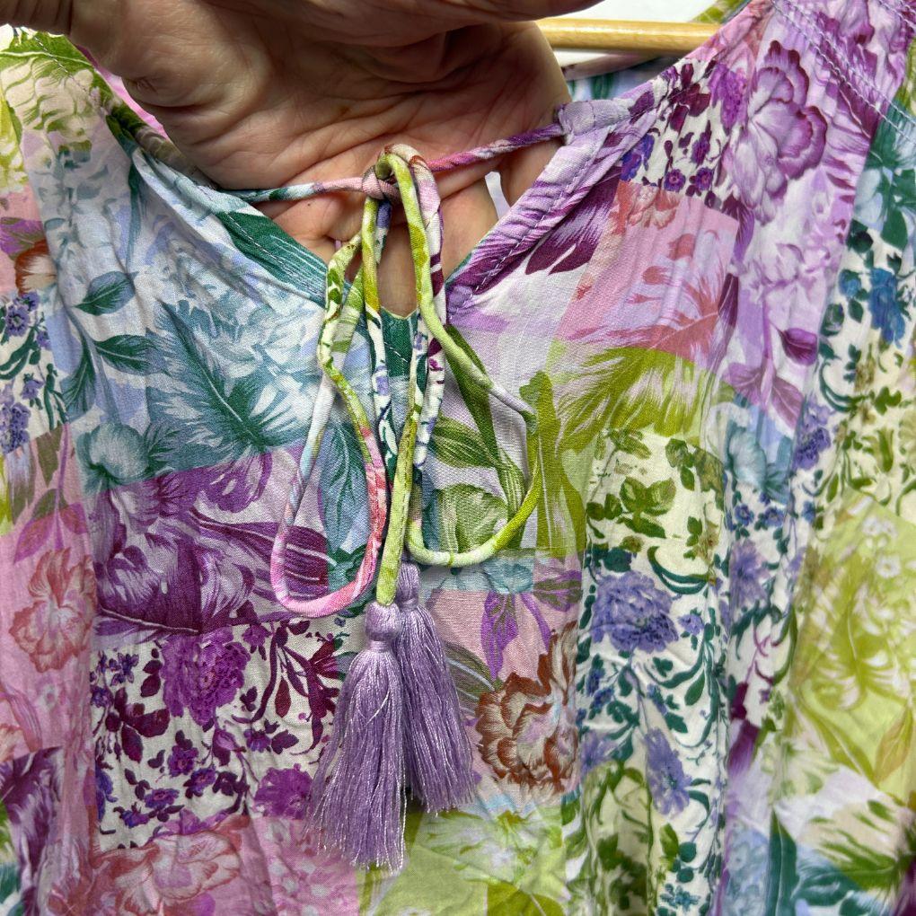 Virtuelle Multicoloured Floral Top - Size 28