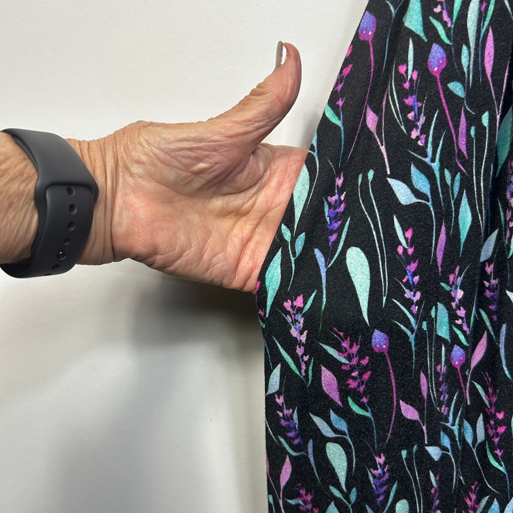 Curvaceous Black Floral Dress - Size 24/2XL