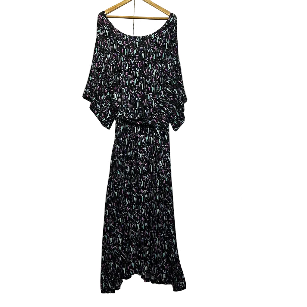 Curvaceous Black Floral Dress - Size 24/2XL