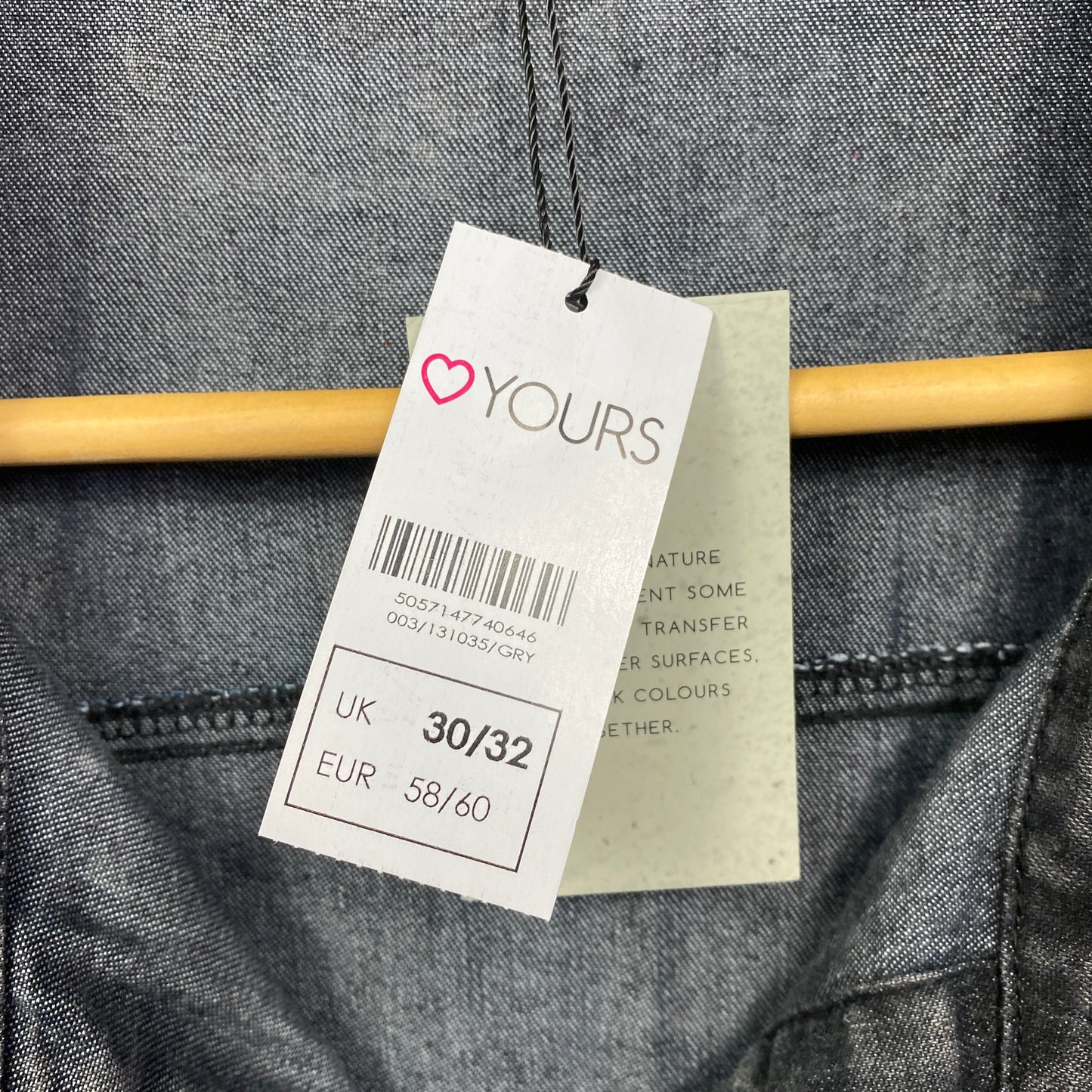 Yours Clothing Denim Shacket Jacket Top Size 30 32 Grey New