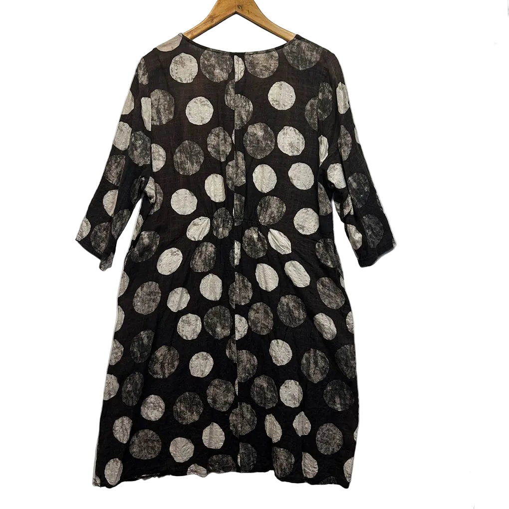 Willow Tree Black Linen Dress - Size 18