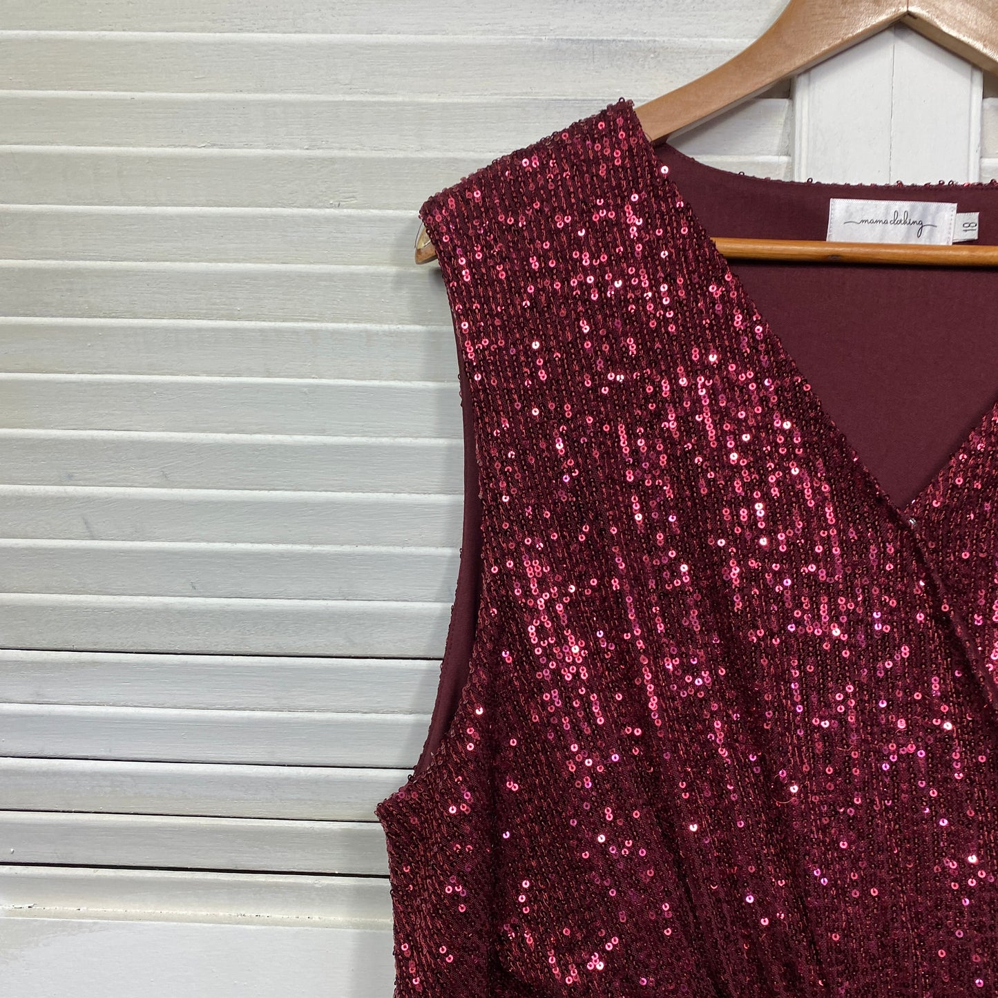 Mama Clothing Cocktail Dress Size 18 Red Sequins Cocktail Breastfeeding Friendly