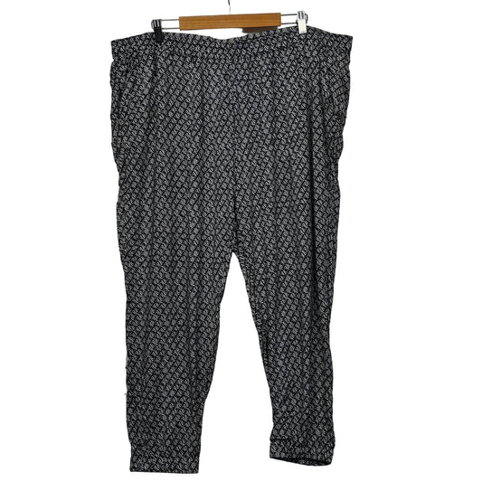 Belle Curve Black & White Print Pants - Size 22