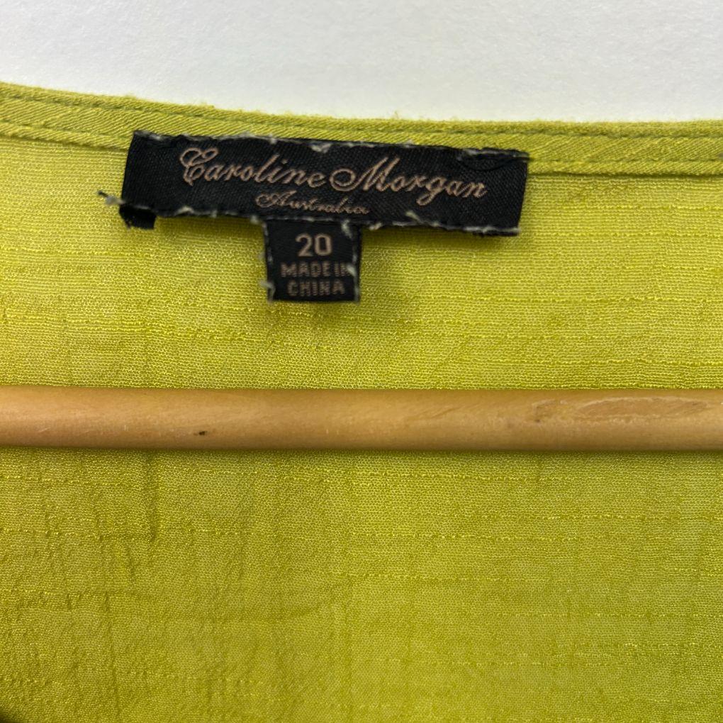Caroline Morgan Lime Green Top - Size 20