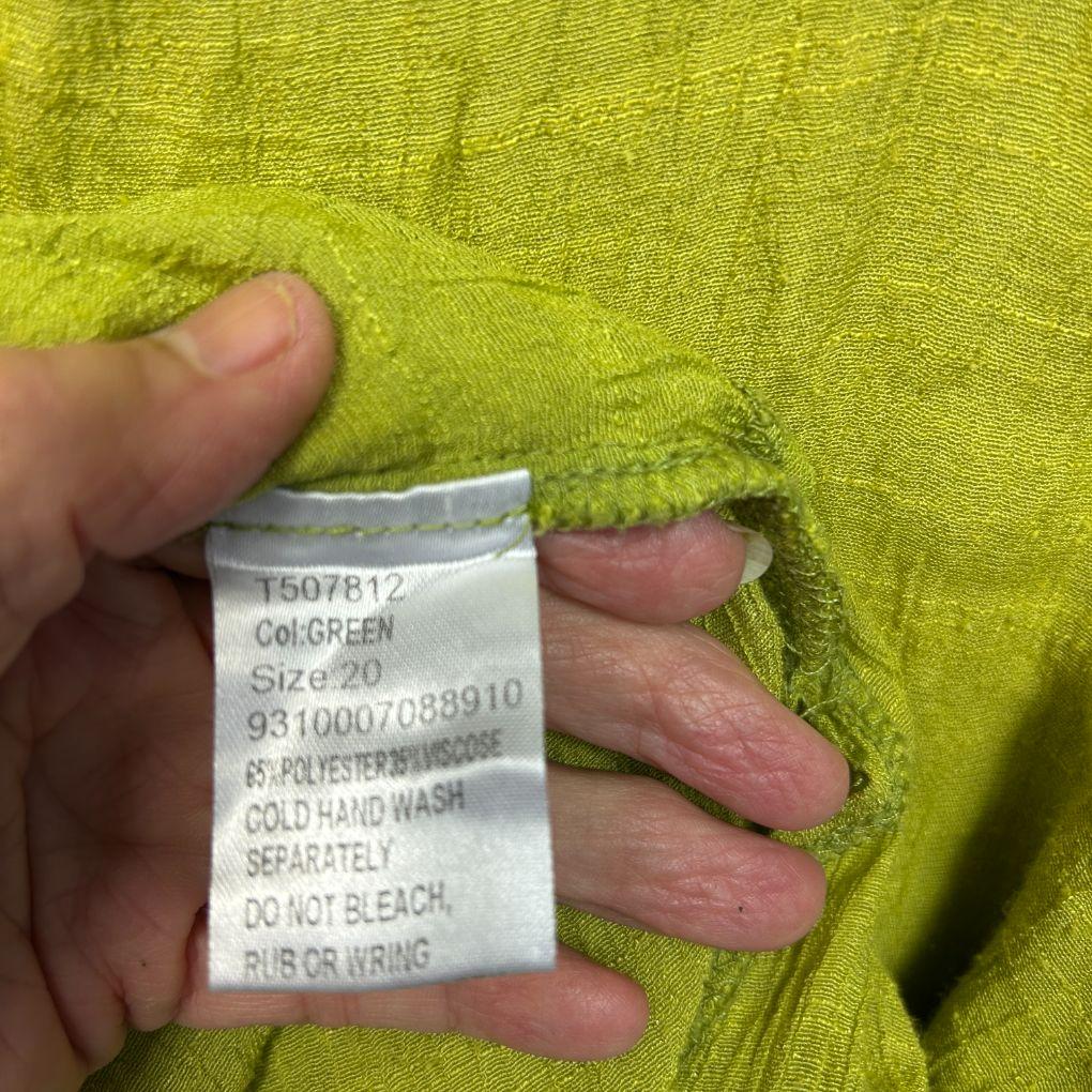 Caroline Morgan Lime Green Top - Size 20