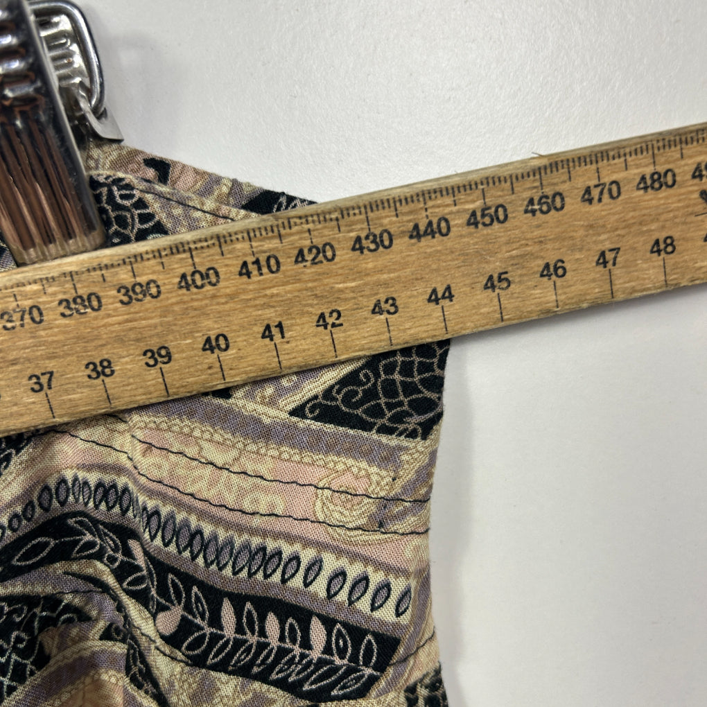 Quelque Multicoloured Paisley Print Cropped Pants - Size 16