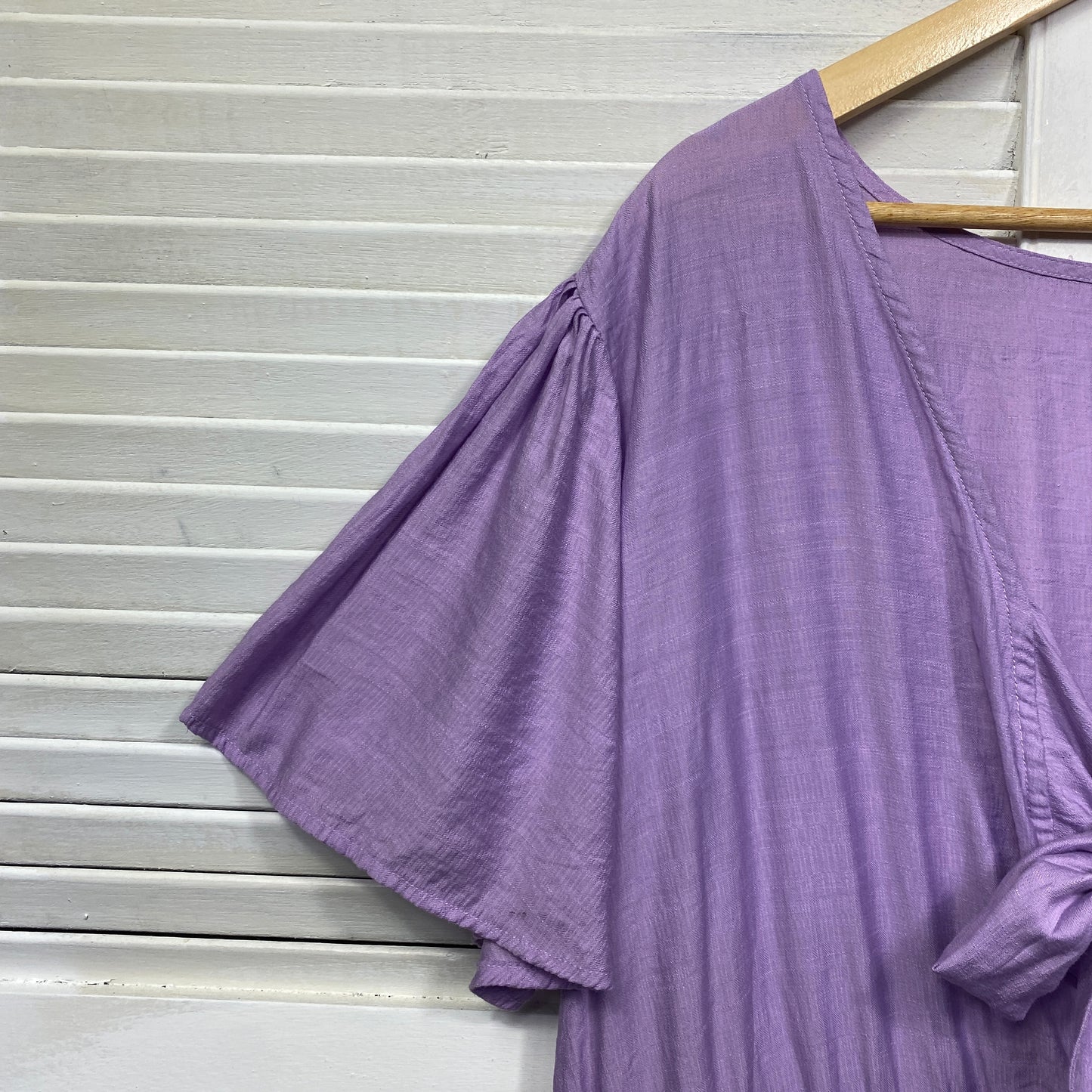 Orange Sherbet Dress Size 22 Plus Purple Cut Out Front Short Sleeve