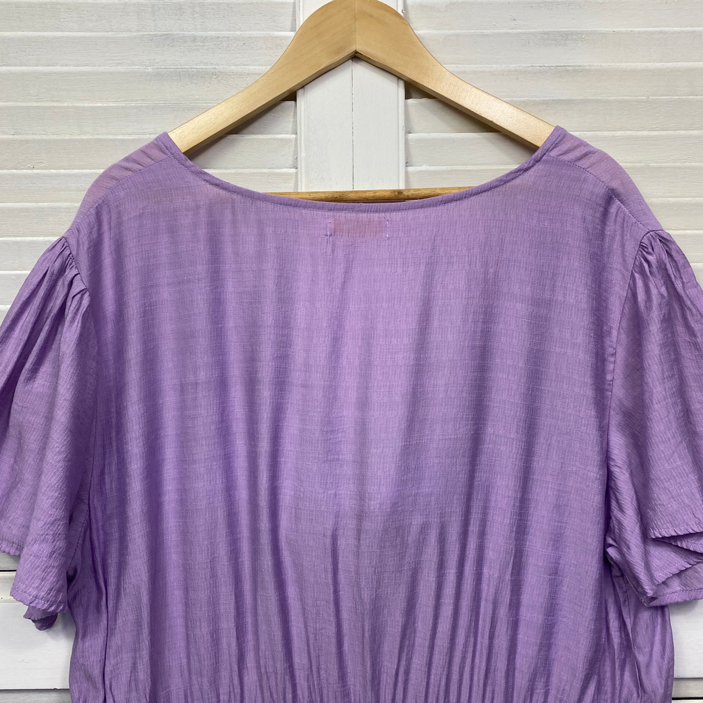 Orange Sherbet Dress Size 22 Plus Purple Cut Out Front Short Sleeve