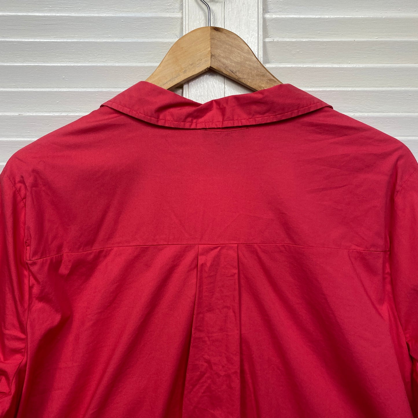 Autograph Top Size 18 Long Sleeve Red Button Up