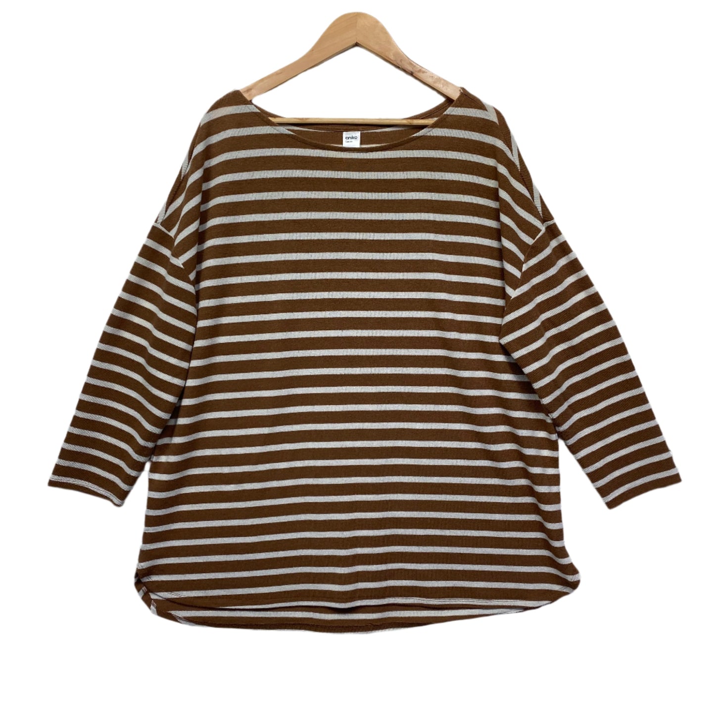 Anko Knit Top Size 22 Long Sleeve Striped