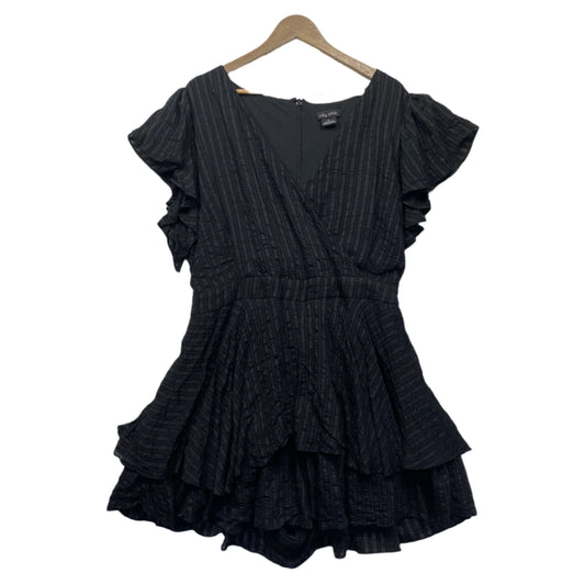 City Chic Playsuit Romper Size 22 Plus XL Black Short Sleeve