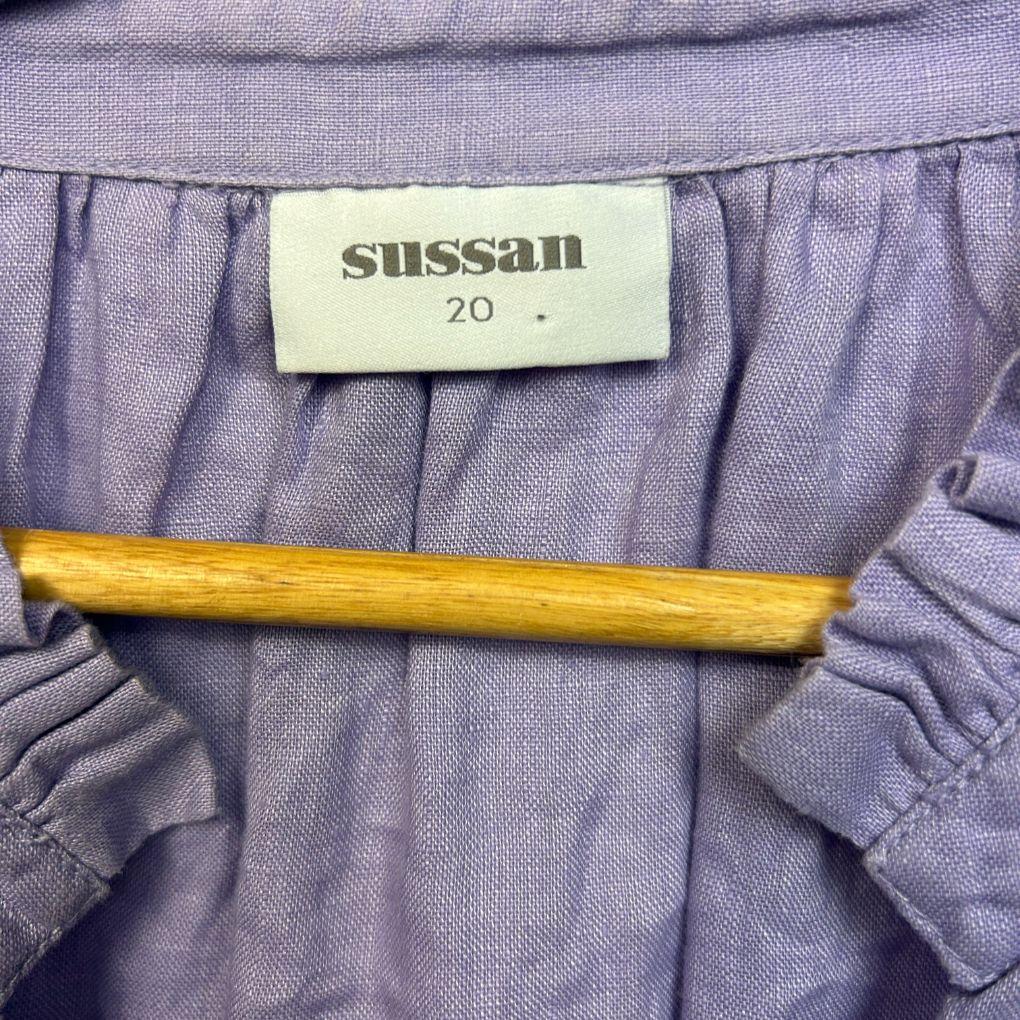 Sussan Lilac Linen Top - Size 20
