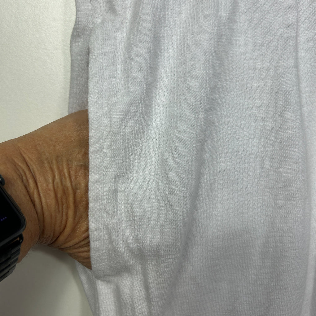 Elm Lifestyle White Cropped Jogger Pants - Size 14