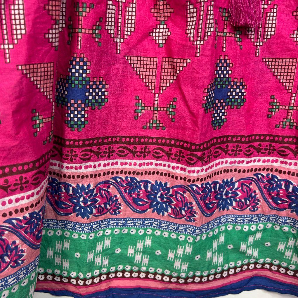 One Summer Pink Cotton Boho Top - Size 16