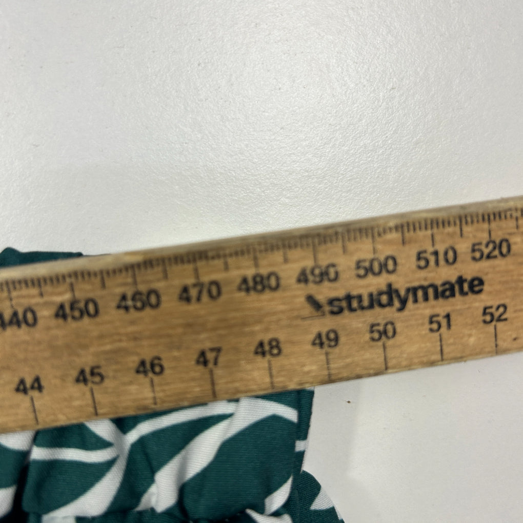 Green Floral Wide Leg Pants - Size 3XL