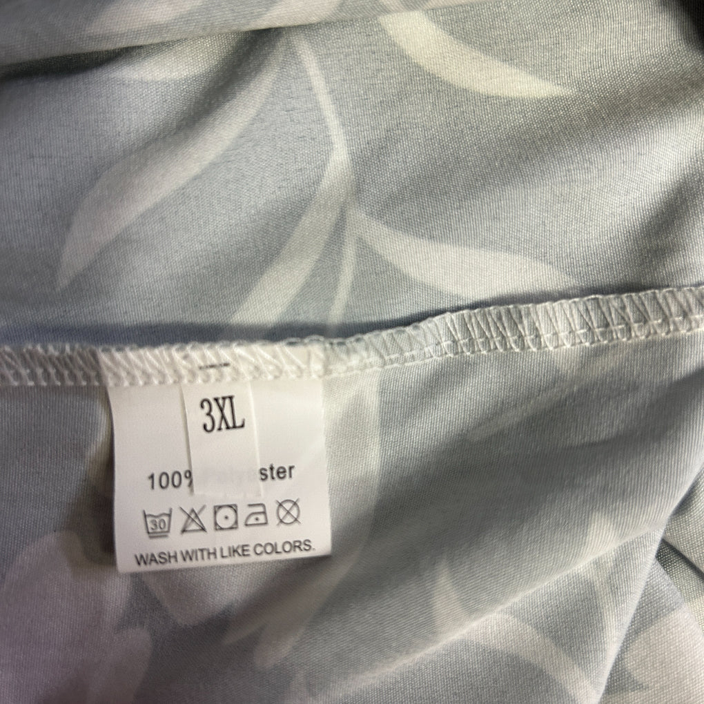 Green Floral Wide Leg Pants - Size 3XL