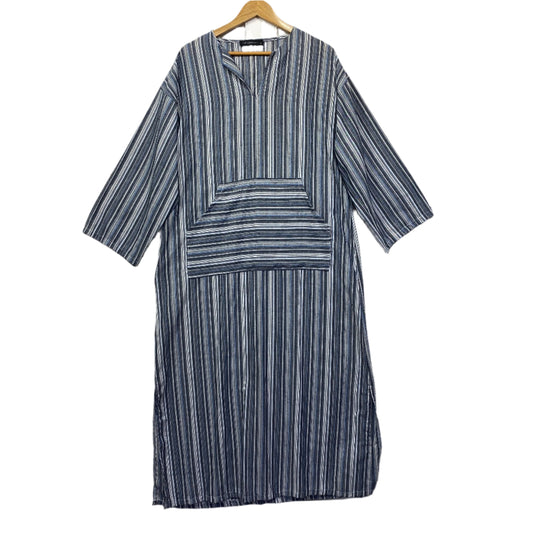 Zanzea Dress Size XL Long Sleeve Striped Midi Length Cotton