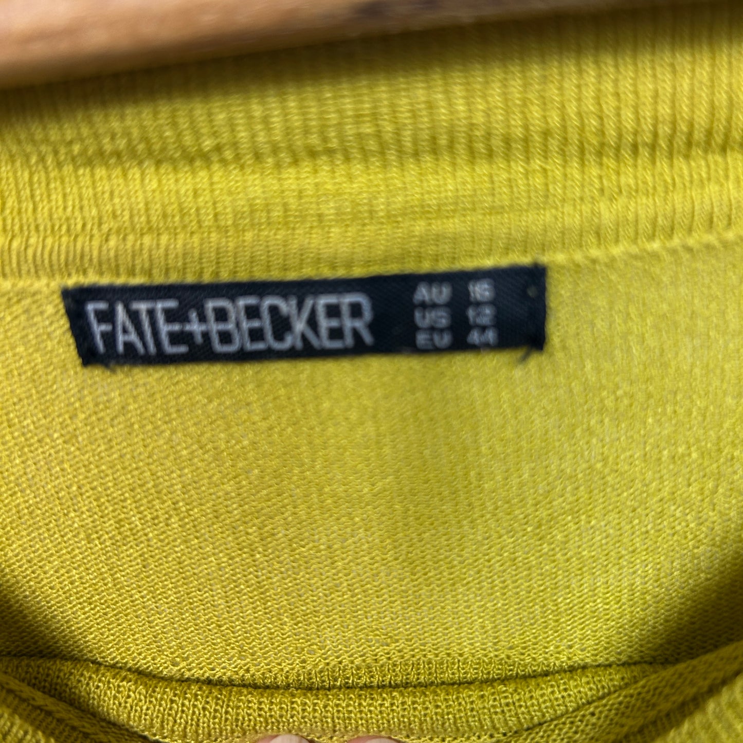 Fate + Becker Chartreuse Knit Top - Size 16