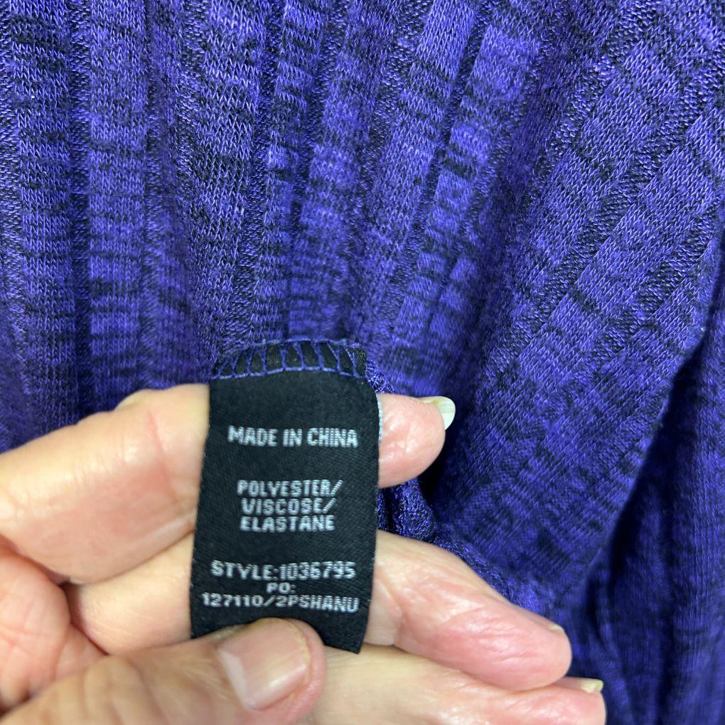 beme Purple Long Sleeve Top - Size 14/XS