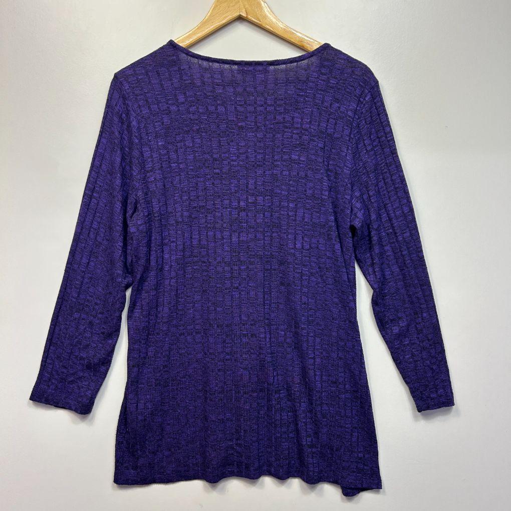 beme Purple Long Sleeve Top - Size 14/XS
